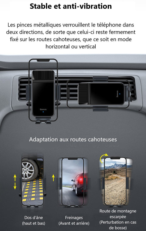 Chargeur Sans Fil Voiture Qi2™ 15W 2025 | Serrage Auto